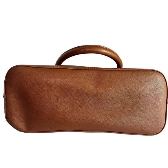 DKNY Women Bryant  MD ROUND Brown/ Beige Satchel Bag Purse MSRP:$198 - Picture 7 of 12